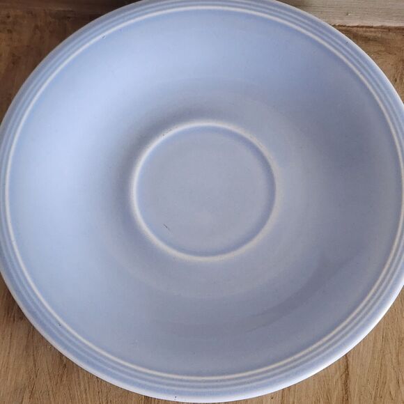 2 Edwin M Knowles Vintage Saucer Plates Pastel Blue Nice Condition See Pictures - Picture 7 of 11